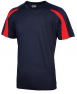 Sport T-shirt AWDis Cool Contrast (1xZwart/vuur rood L beschikba